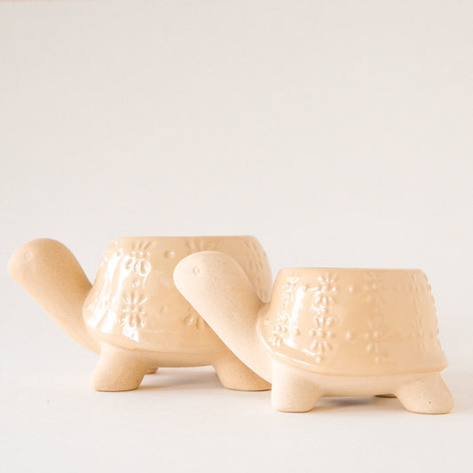  A set of ceramic turtle planters.