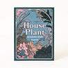 The front cover of this coloring book features a blue background with various house plants under an arch and says, "House Plant Coloring Book"